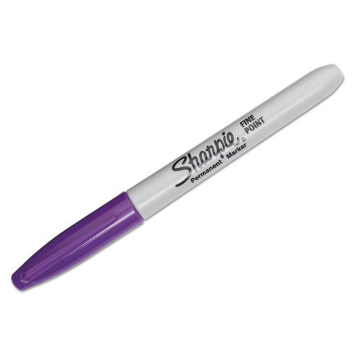 Sharpie Permanent Marker, Fine Point, Purple, 1 Unit