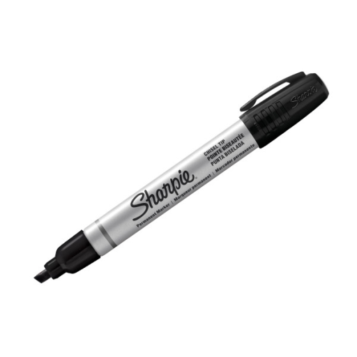 Sharpie Liquid Tip Permanent Marker, Chisel Tip, Black, 1 Unit
