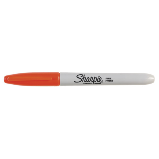 Sharpie Permanent Marker, Fine Point, Orange, 1 Count