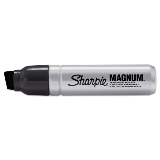 Sharpie Magnum Permanent Marker, Oversized Chisel Tip, Great for Poster Boards, Black, 1 Unit