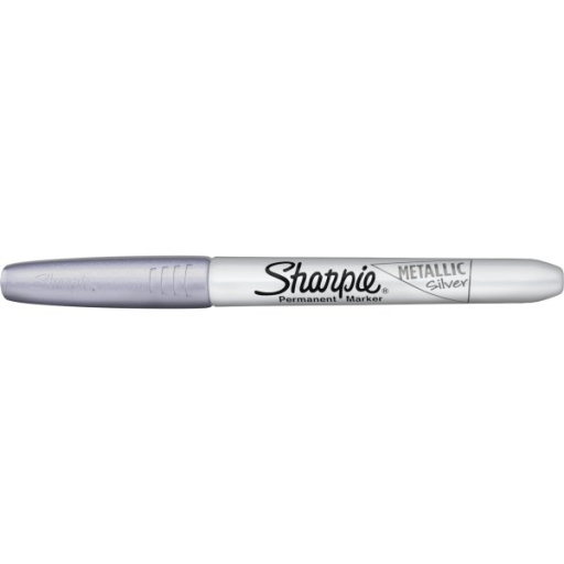 Sharpie Metallic Permanent Marker, Fine Point, Silver, 1 Unit