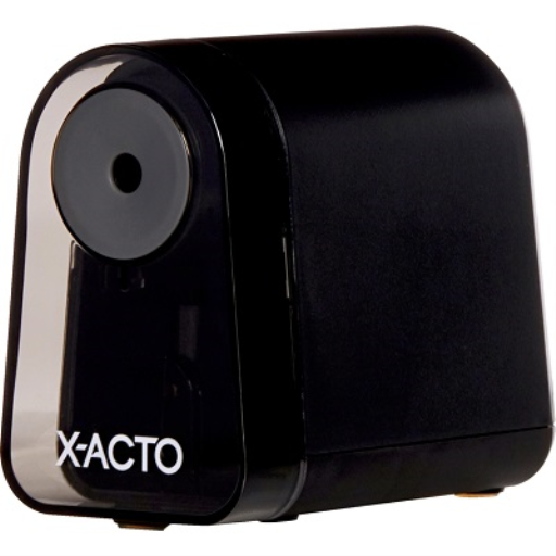 X-ACTO Pencil Sharpener, Mighty Mite Electric Pencil Sharpener, With Pencil Saver, SafeStart Motor, Black, 1 Count