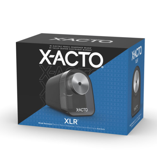 X-ACTO Pencil Sharpener, XLR Electric Pencil Sharpener, Pencil Saver, SafeStart Motor, Black, 1 Count