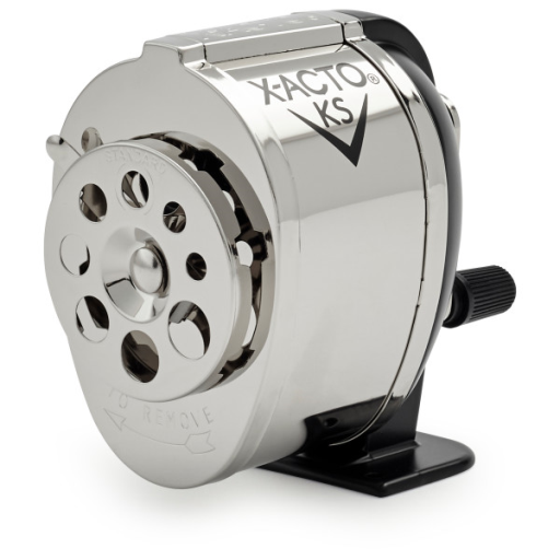 X-ACTO KS Manual Pencil Sharpener, Mountable Metal Pencil Sharpener, Adjustable for 8 Pencil Sizes