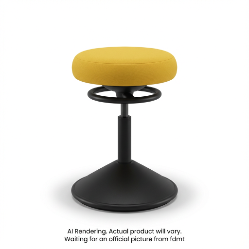 Kore Adjustable Pivot Stool 42-53cm Yellow