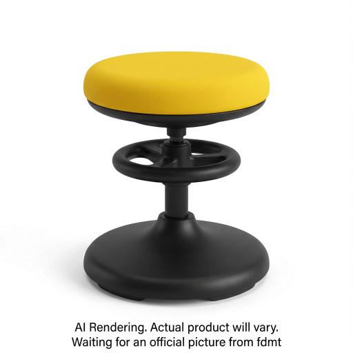 Kore Adjustable Pivot Stool 33-43cm Yellow