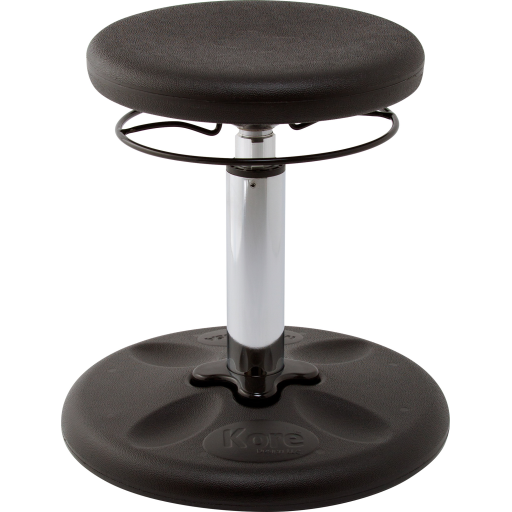 Kore Adjustable Wobble Stool 42-61cm, Black