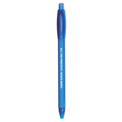 Paper Mate ComfortMate Retractable Ballpoint Pen, Medium Point (1.0 mm), Blue, 1 Unit