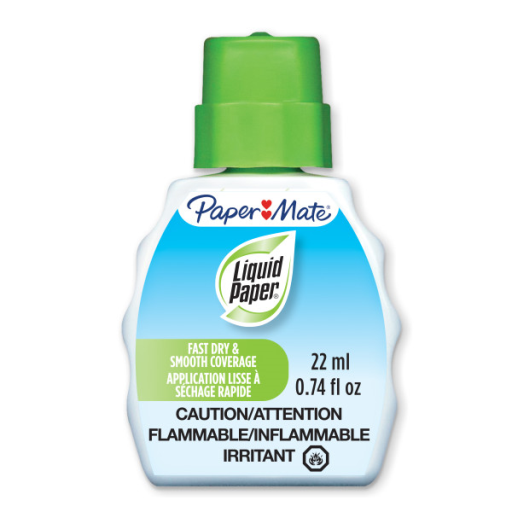 Paper Mate Liquid Paper Correction Fluid, Fast Drying, 22 mL, 1 Unit