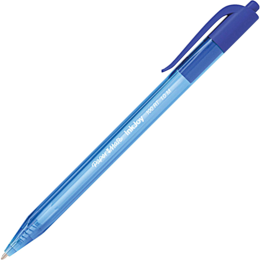 Paper Mate InkJoy 100RT Retractable Ballpoint Pen, Medium Point (1.0 mm), Blue, 1 Unit