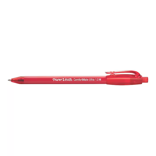 Paper Mate ComfortMate Retractable Ballpoint Pen, Medium Point (1.0 mm), Red, 1 Unit