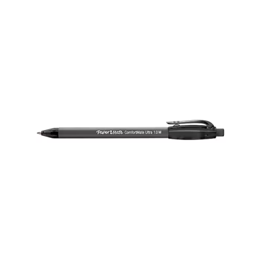 Paper Mate ComfortMate Retractable Ballpoint Pen, Fine Point (0.7 mm), Black, 1 Unit
