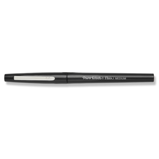 Paper Mate Flair Felt Tip Pen, Medium Point (0.7 mm), Black, 1 Unit