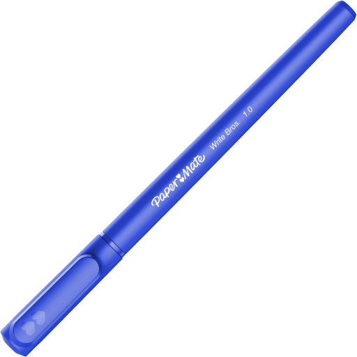 Paper Mate Ballpoint Pen, Write Bros. Blue Ink Pen, Medium Point (1.0 mm), 1 Unit