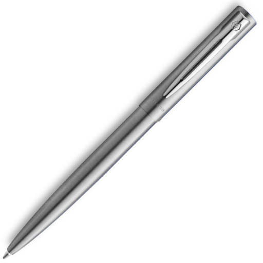 Waterman Allure Ballpoint Pen, Stainless Steel, Medium Point, Blue Ink