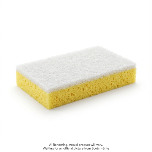 Scotch-Brite? Light Duty Scrub Sponge, H-63, 15.5 cm x 9.1 cm x 1.8 cm (6.1 in x 3.6 in x 0.7 in)