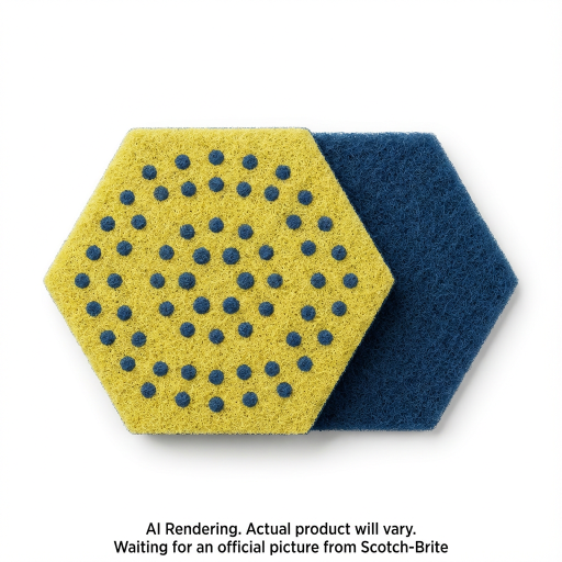 Scotch-Brite? Low Scratch Scouring Pad 2000HEX, Yellow, 60/Case