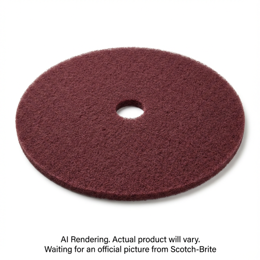 Scotch-Brite? Surface Preparation Pad Plus, SPPP19, maroon, 19 in (48.26 cm), 5 per case