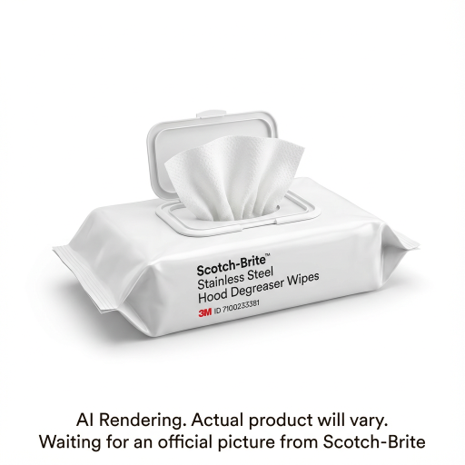 Scotch-Brite? Stainless Steel Hood Degreaser Wipes with Scotchgard? Protector, 30 Wipes/Pack, 6 Packs/Case