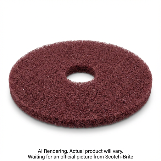 Scotch-Brite? Surface Preparation Pad Plus, SPPP16, maroon, 16 in (40.64 cm), 5 per case