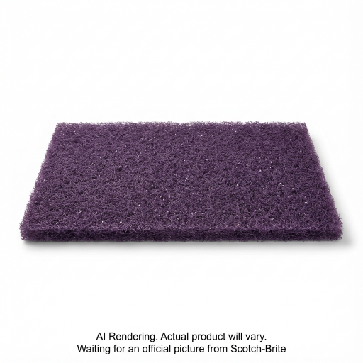 Scotch-Brite? Purple Diamond Floor Pad Plus, 20 in x 14 in (508 mm x 356 mm), 5/Case