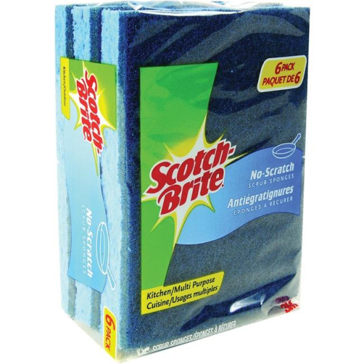 Scotch-Brite? Non-Scratch Scrub Sponge, 6/pack
