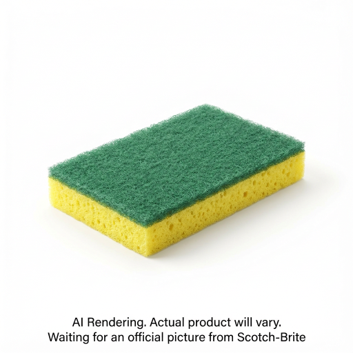 Scotch-Brite? Medium Duty Scrub Sponge, H-74, 15.5 cm x 9.1 cm x 1.8 cm (6.1 in x 3.6 in x 0.7 in)