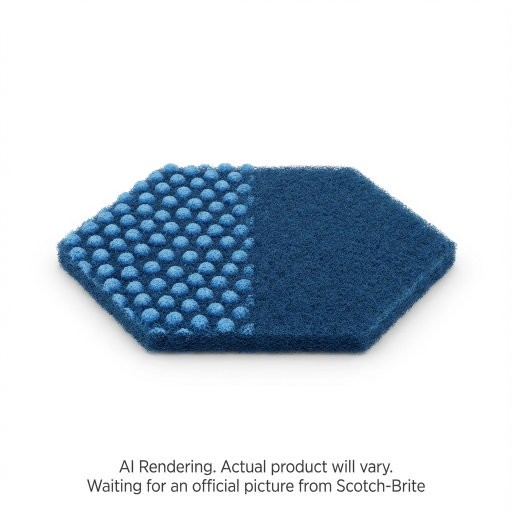 Scotch-Brite? Low Scratch Scour Pad 2000HEX, CHICK-FIL-A, INC., Blue, 60/Case