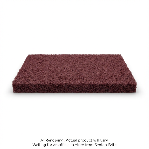 Scotch-Brite? Surface Preparation Pad Plus, SPPP12x18, maroon, 12 in x 18 in (30.48 cm x 45.72 cm), 5 per case
