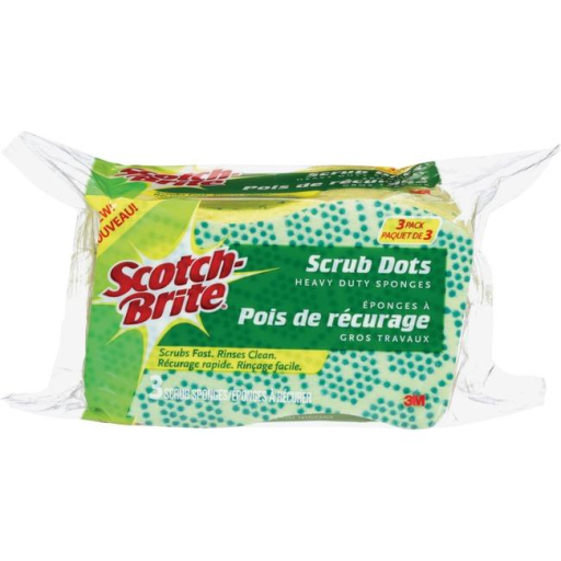 Scotch-Brite? Scrub Dots Heavy Duty Scrub Sponge, 3/pack
