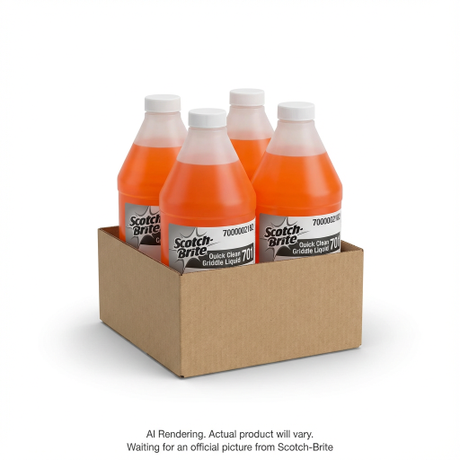 Scotch-Brite? Quick Clean Griddle Liquid 701, 1 Quart, 4/Case