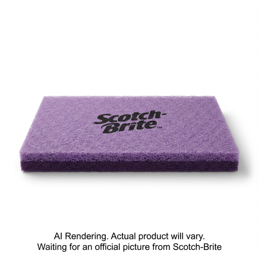 Scotch-Brite? Purple Diamond Floor Pad Plus, 28 in x 14 in (71.1 cm x 35.5 cm), 5/Case