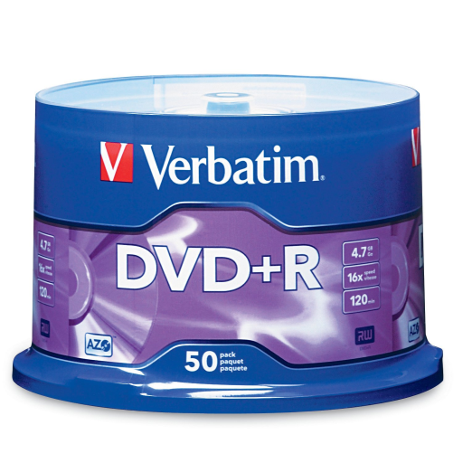 Verbatim DVD+R 4.7G 16X VRB AZO 50PK SP