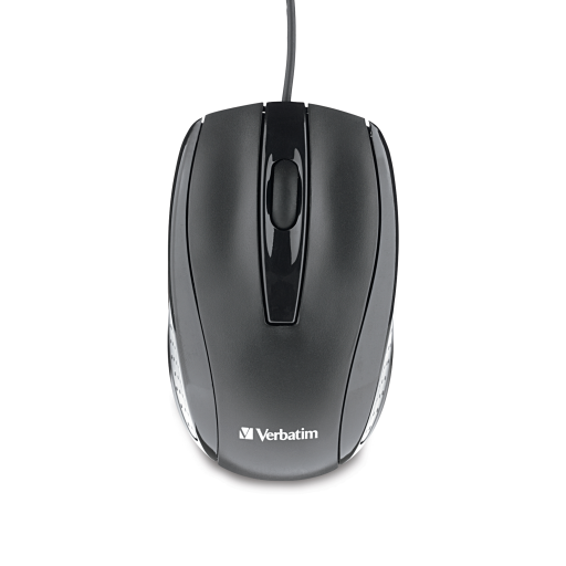 Verbatim Corded Optical Mouse - Black