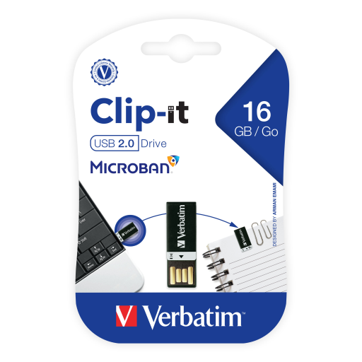 Verbatim 16GB Clip-iT USB Black
