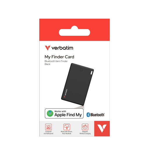 Verbatim My Finder Card Bluetooth Item Finder 1pk Black