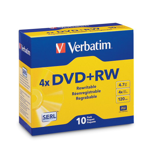 Verbatim DVD+RW 4.7G 4X VRB 10PK SC.BOX SERL-OPP