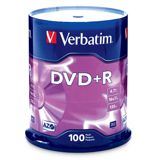 Verbatim DVD+R 4.7 16X VRB AZO 100PK SP