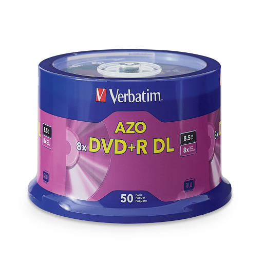 Verbatim DVD+R DL 8.5G 8X VRB AZO 50PK SP