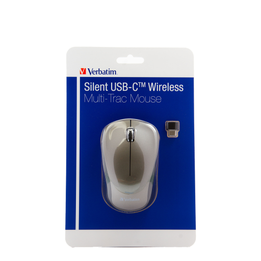 Verbatim Silent USB-C Wls Multi-Trac Mouse - Grap