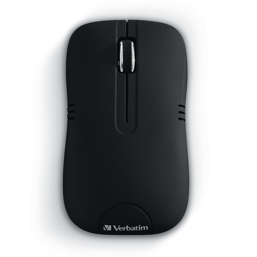 Verbatim Commuter Series Wireless Optical Mouse ? 1200 DPI, 2.4GHz Nano Receiver, Ambidextrous Design ? Matte Black (99765)