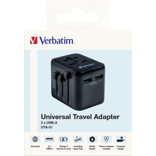 Verbatim UNIVERSAL TRAVEL ADAPTER UTA-01