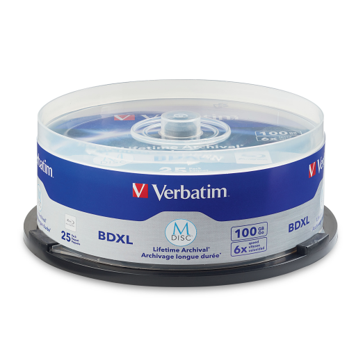 Verbatim MDISC BDXL 100G 6X VRB WHT 25PK SP