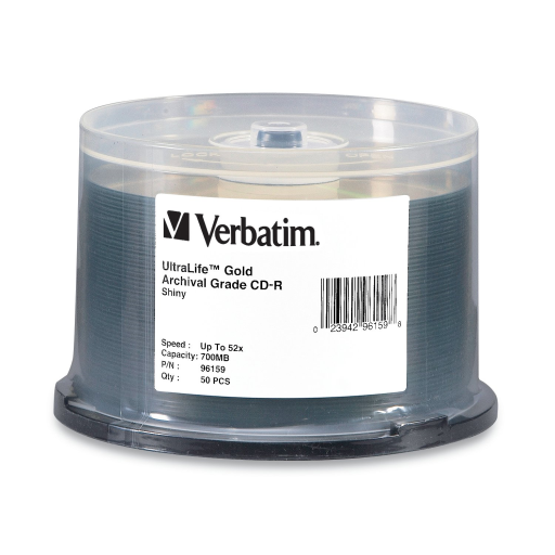 Verbatim CDR 80/700 52X WL UL GLD B HUB 50PK SP