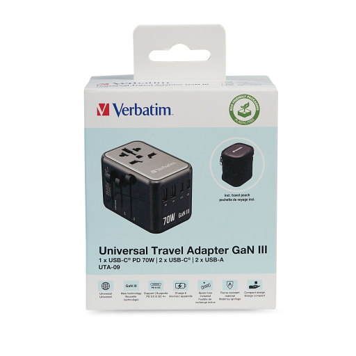 Verbatim UNIVERSAL TRAVEL ADAPTER UTA-09