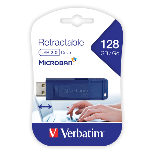 Verbatim 128GB USB Blue Retract