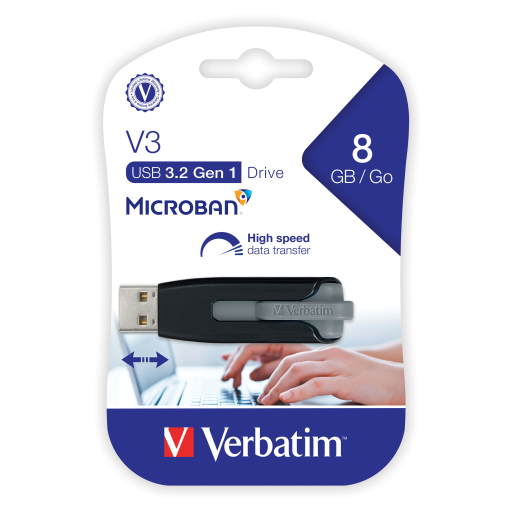 Verbatim 8GB SnG V3 USB 3.0 Black/Grey