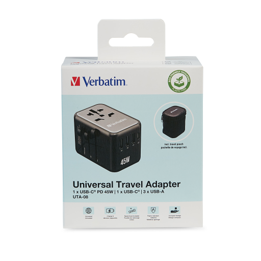 Verbatim UNIVERSAL TRAVEL ADAPTER UTA-08