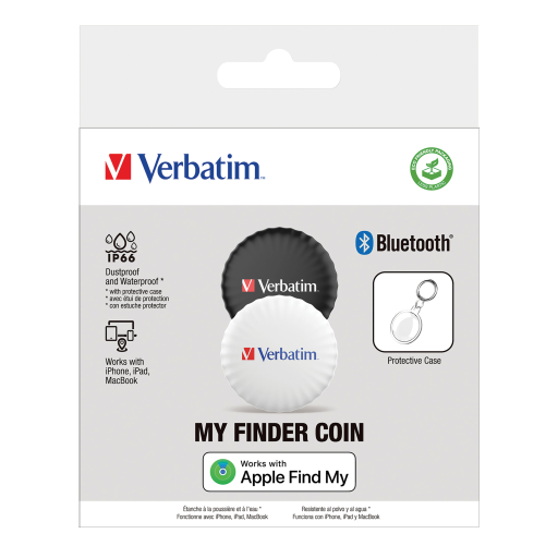 Verbatim My Finder Bluetooth Coin 2pk Blk/Wht