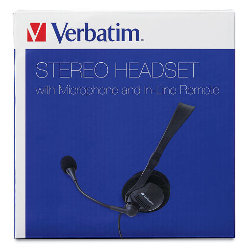 Verbatim Stereo Headset w/Microphone/Rem. RTLBX